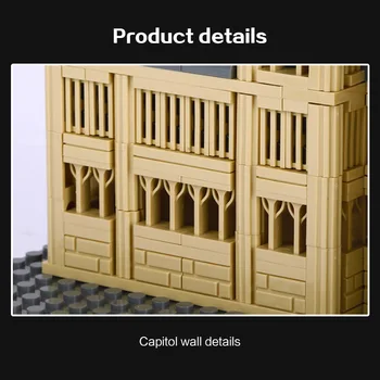 WANGE 608Pcs Famoso do Mundo Grandes Blocos de Construção da Arquitetura da Cidade de Marco, O Canadá o Parlamento a Construção de modelos de Brinquedos Educativos