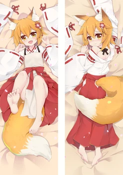 Japão Anime O Útil Fox Senko-san garota sexy Murasame Dakimakura corpo de jogar Travesseiro caso, Abraçando o Corpo Almofadas Decorativas da Tampa