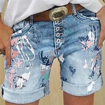 2020 Jeans Verão Curto Calças De Brim Das Mulheres Sexy Cintura Alta Buraco Calção, Moda Casual Slim Plus Size Shorts Jeans Senhora Hotpants