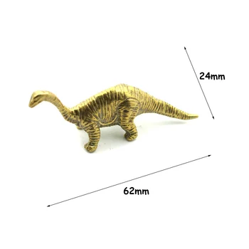 Bronze Jurássica Dinossauro Mini Desktop Ornamentos De Cobre De Gargalo Comprido Dinossauros Animal Chá Animal De Estimação Bonito De Decoração De Casa De Figurinhas Presentes
