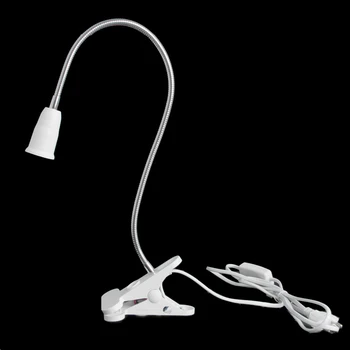 E27 50cm da C.A. 85-265V Clipe Flexível em LED do Interruptor da Lâmpada do Soquete do Cabo de Alimentação 28TC