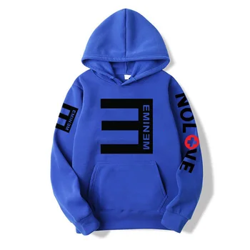 Moda Impresso Homens de Lã com Capuz Eminem Engrossar Hip Hop Pulôver de Moletom Homens Sportswear, Roupas de moletom Homens Vestuário