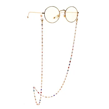 2020 Alta Qualidade da Moda das Mulheres de Strass Colorido de Cristal feito à mão Óculos Cadeia de Óculos de Cabo de Máscaras alças de Corrente óculos de sol
