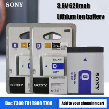 Original Sony NP-BD1 NP BD1 NP-FD1 FD1 embalagem da Bateria da Câmera DSC-T300 TX1 T900 T500 T700 T200 T77 T90 T2 G3 S930 DSC-T2 T75 T33