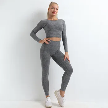 Mulheres com T-shirts Calças de Yoga Plus Size peças de Vestuário Senhoras 2 Peça Perfeita Conjunto de Treino 2020 Desporto Feminino Mulheres Desporto Roupas