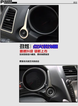 Para Mitsubishi ASX 2013-19 2pcs/set de Aço Inoxidável Interior do Carro de Ignição, Painel Adesivo Decorativo Carro-estilo Auto Acessórios