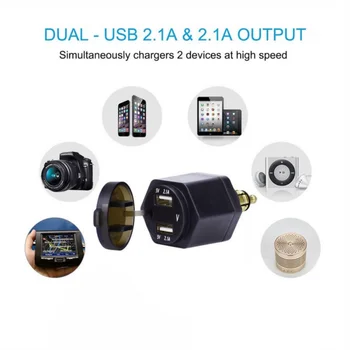 Impermeável Dual USB, Carregador, Adaptador de Energia LED Voltímetro DIN Tomada Para a BMW Triunfo Hella Motocicleta