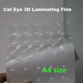 A4 o tamanho do olho de gato 3d com textura de laminação a frio de um filme de pvc folhas