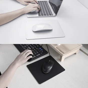 MRG Novo ultra-fino e elegante, não-deslizamento de Alumínio do Metal Mouse pad impermeável Rápido e Preciso Controle para o Office Casa jogo