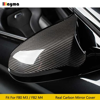 OEM estilo Real de fibra de Carbono, espelho retrovisor cobre Para a Bmw F80 M3 F82 M4 substituir lateral dupla-face de carbono Leve espelho cap 2pc