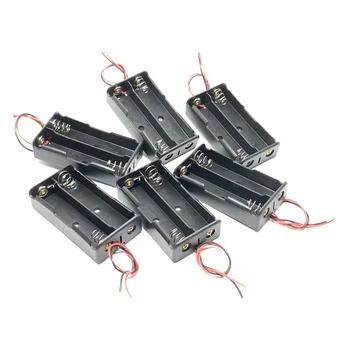 MasterFire 500pcs/monte de Plástico Preto de Armazenamento da Bateria Tampa do Caso para 2 x 18.650 Baterias Titular Caixa Com Fio Leva