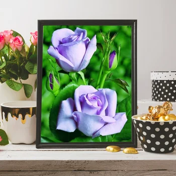 Flor azul Diamante Pintura de Flores 5D Diamante Mosaico de Ponto de Cruz, Kits de EmbroideryDiamond Arte de Pintura Kits