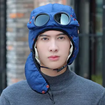 2020 Novo Design Original De Inverno Chapéus Para Mulheres De Moda Nova Quente Cap Inverno Homens À Prova De Água Com Óculos Legal Balaclava