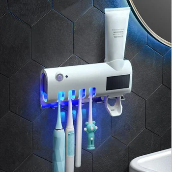 Acessórios de casa de banho Escova de dentes de armazenamento UV de escova de dentes elétrica desinfecção rack Smart desinfecção Automática titular da escova de dentes