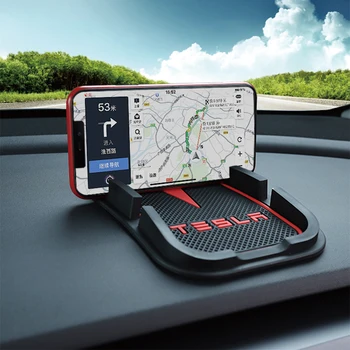 Telefone Suporte Anti-derrapante Grip Pad para o Tesla Model Y Modelo 3 X S do Painel do Carro de Não-Deslizamento Model3 ModelY Acessórios Pad Titular do Telefone