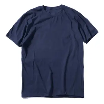 2020 Verão Novo Fino Algodão Do Unisex Do T-Shirt Dos Homens Sólido Casual Tops Gola Manga Curta Masculino Camiseta Respirável Tees