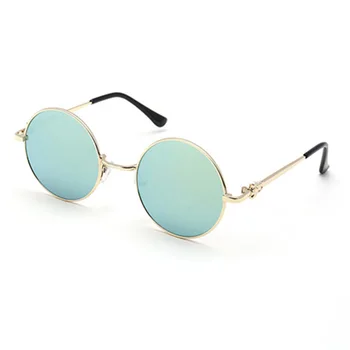 Glitztxunk 2018 Moda Rodada Crianças Óculos de sol de Meninos Meninas rapazes raparigas Crianças Óculos de sol de Marca Design de Babys Óculos de Sol UV400 Oculos De Sol