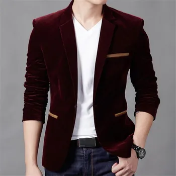 Nova Marca Coreana Homens Sim Blazer Primavera Quente De Um Botão Único Paletó Nobre Formal, Casual, Vestido Decente Slim Fit Masculino Blazer