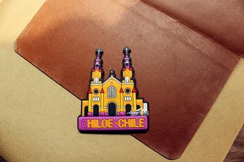 Chiloé, Chile Viagens e Turismo Lembrança 3D Borracha de Ímã de Geladeira em todo o Mundo a IDÉIA do PRESENTE