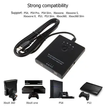 Mouse Teclado Conversor Adaptador para PS3 / PS4 / XBox 360 / XBox Um / Xbox one S, sem Demora, Compatível com todos os jogos