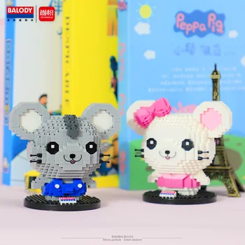 Balody Mini Blocos Lindo Mouse Tijolos para Construção de Brinquedos para Crianças Presentes dia dos Namorados Brinquedo Divertido Animal Juguetes