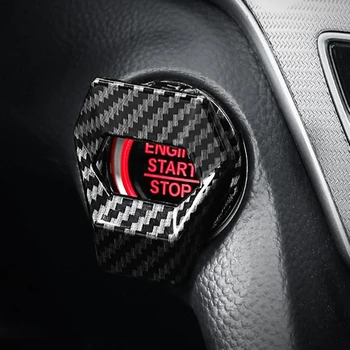 1PCS Adesivo de Carro Automático Motor de Ignição Start Stop Botão Ring Tampa do Interior do Carro Acessórios Para Bmw E90 F10 F30 F20 Audi A4 B8