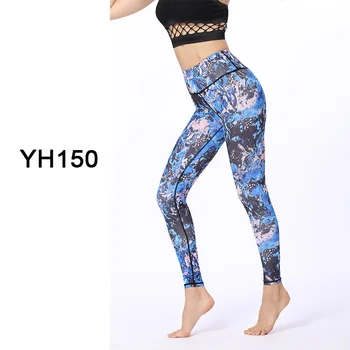 Mulheres De Calças De Yoga Impressão Digital De Musculação Calça Elástica De Alta Esportes Calças De Yoga Super Qualidade Ginásio Sporstwear Feminino