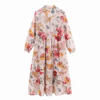 Mulheres Floral Vestido De Chiffon Material Primavera 2020 Nova Moda De Espaguete Fita Para O Forro De Dois Conjuntos De Peças Modernas Senhora Vestidos Longos