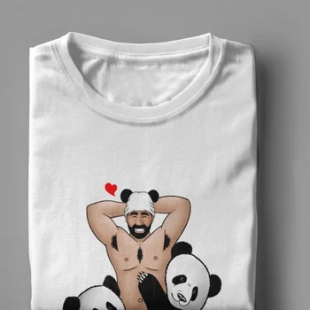 Panda Amante do Vintage Tops, T-Shirt dos Homens Gay Urso Orgulho Grrr LGBT Gaycomics de Fitness Camisas Camisetas de Algodão Crewneck Tshirts