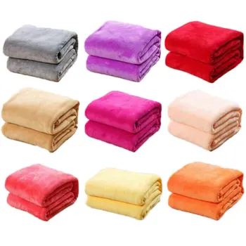 Cor Aleatória Têxteis Lar para Ar/Sofá/Cama de Mantas de Flanela Cobertor de Inverno Macio Quente Bedsheet 50*70 cm