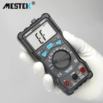 MESTEK DM90A Mini Multímetro Digital Multímetro Auto Intervalo Testador Multimetre 6000 Conta Com Sonda de Temperatura Multitester