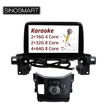 SINOSMART 4/8 Core CPU, RAM 2G Android 8.1 Carro GPS de Navegação para Mazda CX-5 2017 2018 Canbus Opcional Opcional Karaoke