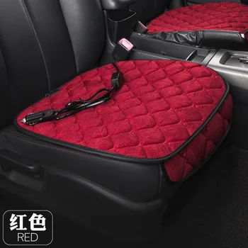Carro almofada de aquecimento do carro 12v assento de inverno aquecido capa de cadeira de almofada de aquecimento traseiro almofada almofada de aquecimento cinza