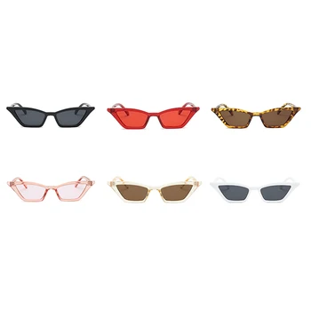 Kachawoo 2018 novos pequenos óculos estilo olho de gato para mulheres preto vermelho leopard retro óculos de sol feminino de acessórios de moda de verão