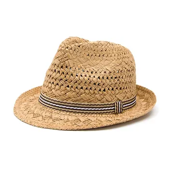 Handwork de palha das Mulheres de Verão chapéu Fedora Para Homens Boho o chapéu do Sol chapéu de Feltro Criança Chapéu Panamá Gangster Cap 25