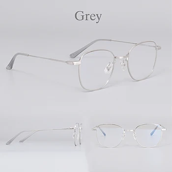 GM óculos de sol das mulheres de óculos de quadros Suave Planeta Blu Miopia óculos homens de armação de Metal Óculos de Leitura de vidro plano, óculos