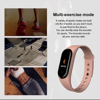 M4 M3 Smart Watch Mens Mulheres Sport Fitness Pulseira Tracker Heart Rate Monitor De Pressão Arterial Pulseira Reloj Inteligente