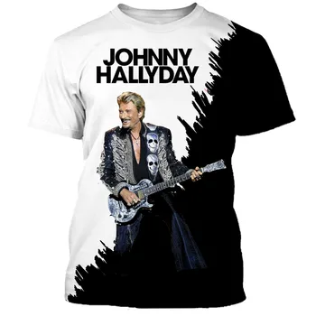 Novo Chegar Popular Johnny Hallyday França Elvis Impressão 3D Homens Mulheres da Moda de T-Shirt/hoodies/camisolas/colete/ Tops Dropshipping