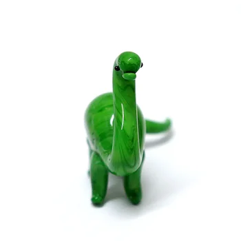 Verde Miniatura De Vidro Dinossauro Arte Figuras De Ornamento Bonito Simulação De Répteis Presentes Para As Crianças Ambiente De Trabalho De Casa Decoração Acessórios