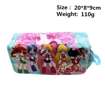 Cartoon Caixa De Lápis De Sailor Moon Tsukino Usagi Luna Lápis, Caneta, Saco De Mulheres Zíper Compõem Cosmetci Prush Cosplay Bolsas