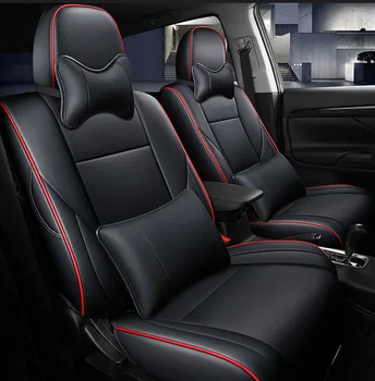 Carro personalizado Capas de Assento de couro para automóveis mitsubishi outlander Assento de Carro para Capas de Carros auto de produtos de acessórios de carro estilo