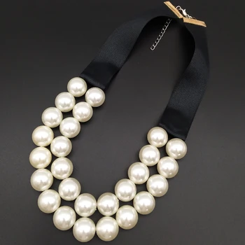 Dandie Moda imitação colar de pérolas, romântico e elegante, feminino ornamentos