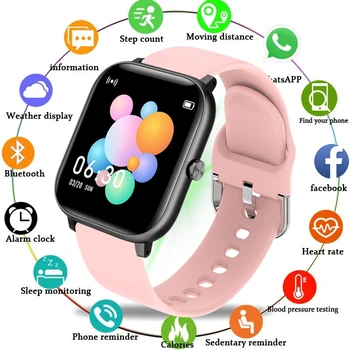 LIGE Smart Watch Mulheres smartwatch Esportes Fitness Tracker 1.4 polegadas Touch Screen Para Android ios Impermeável reloj inteligente