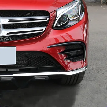 Pára-choque dianteiro luz de Nevoeiro Grade de Ripas de Spoiler Flap da Asa Decoração Guarnição 6pcs Para a Mercedes Benz GLC X253 2016-2018 Acessórios do Carro