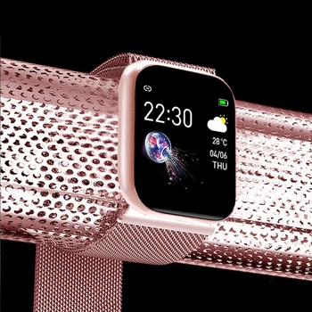 2020 SmartWatch de Aço Mulheres Homens Fitness Tracker do Esporte Relógio de Senhoras Relógio de Pulso Para Andoid IOS Impermeável Smart watch, Relógio de Horas