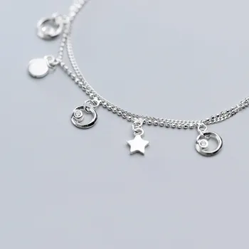 INZATT Real de Prata 925 Zirconia Redonda Estrelas Bracelete Para o Encantador de Mulheres do Partido Clássico de Finas Jóias Acessórios Bonitos Presente
