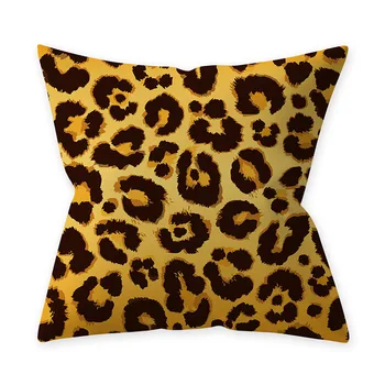 O Único Lado Resumo Estampa De Leopardo Deitar Pillowscase Super Macio Curto De Veludo Animal Tigre De Pele De Zebra Padrão Capa De Almofada Do Sofá