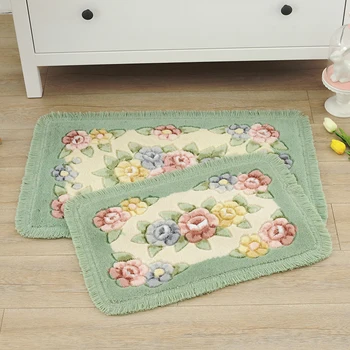 Romântico Flor de Impressão Tapete Tapete do Banheiro Esteiras, 1 peça em PVC Anti-derrapante Inferior Banheira de Tapete de Carpete, Tapetes, Tapete No Banheiro alfombra