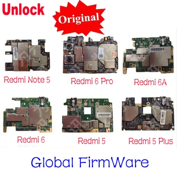 Original Desbloquear a placa principal Para Xiaomi Redmi Nota 5 / Redmi 6 Pro Redmi 5 Hongmi 5plus placa-Mãe placa taxa de chipsets do cabo do cabo flexível