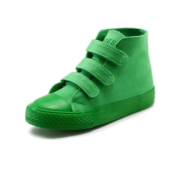Sapatos de crianças Meninos e Meninas de Alta-top Casual Sapatos Primavera, Outono Doce cor de Sapatos de Lona de Crianças Placa de Sapatos
